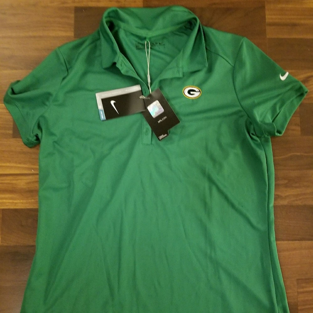 Nike Green Bay Packers Polo Shirt Size Large NWT